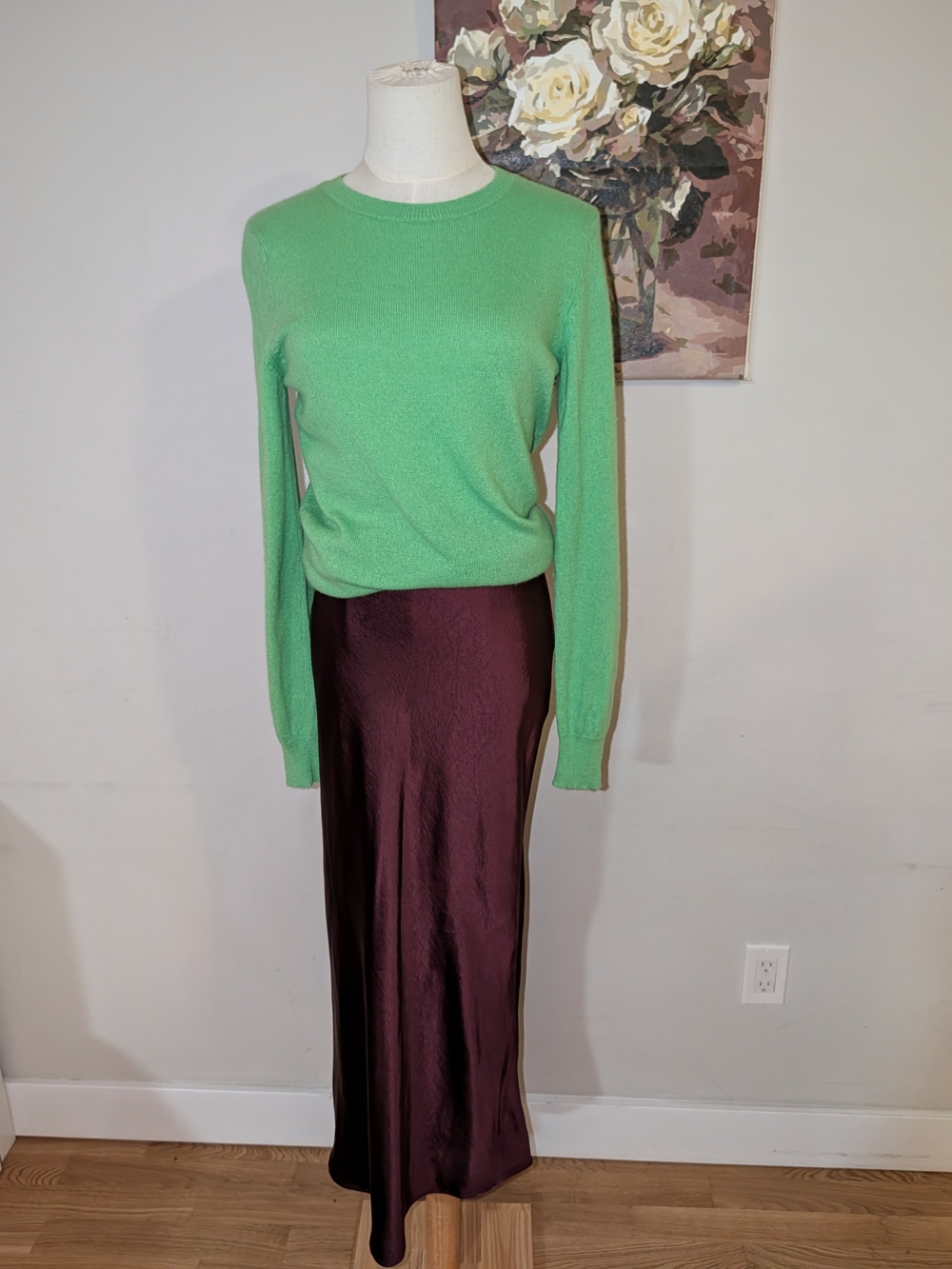Bright Green Cashmere Crew neck Sweater
